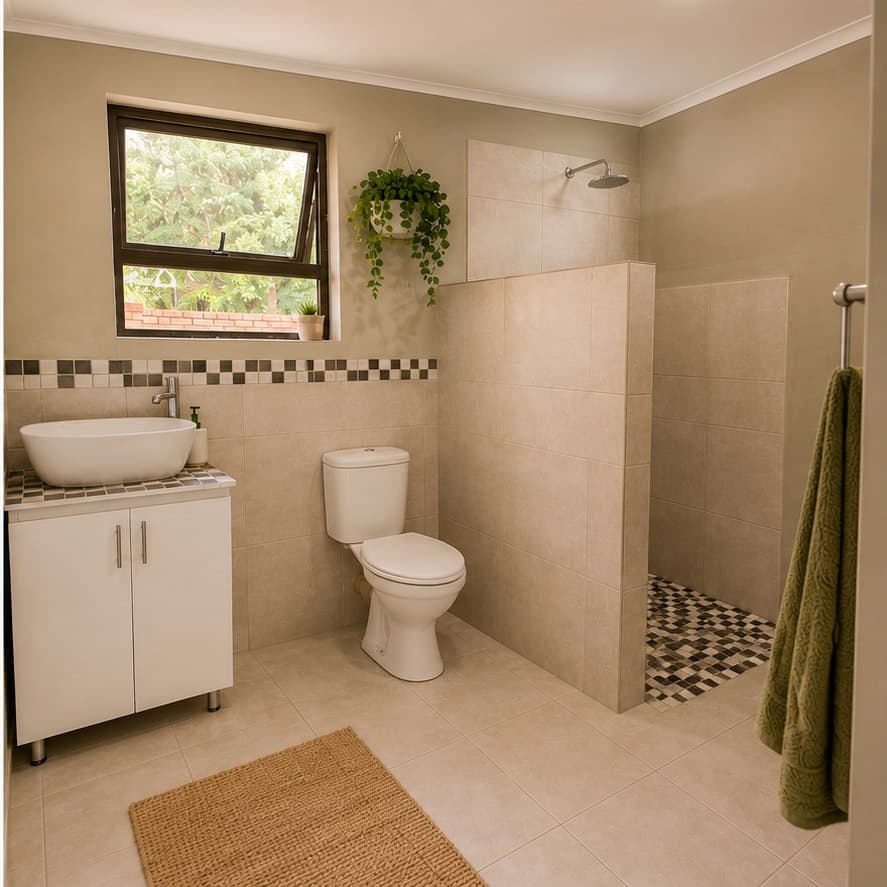 A private en-suite bathroom at Ridgewel