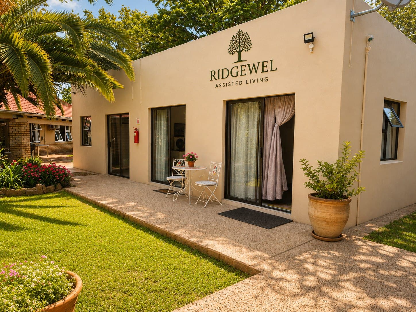 The exterior of the Ridgewel Assisted Living home